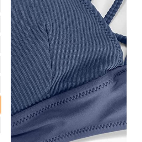 Floral Print Lace Up V Neck Two Piece Bathing Suit - Picture 5 of 5